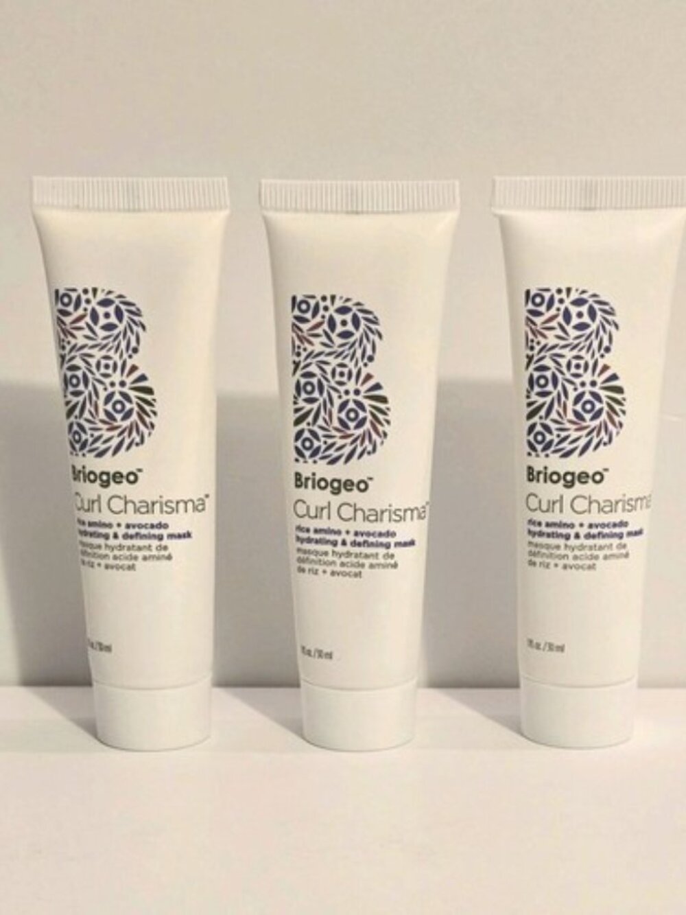 Briogeo Curl Charisma Hydrating Mask Travel Size, Lot Of 3, 1 oz ea, 3 oz total